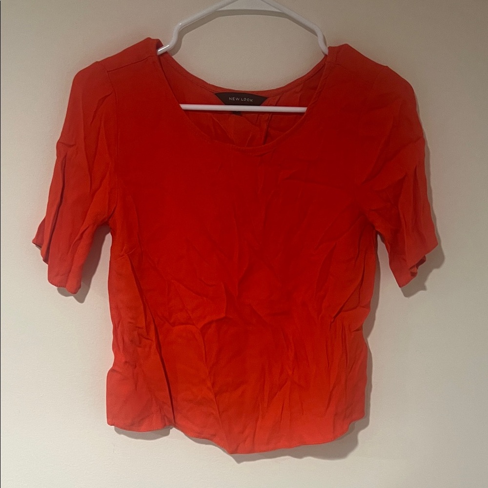 New Look Bright Red Short Sleeve Top